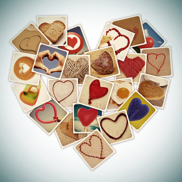 hearts collage