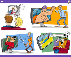 cartoon concepts and ideas set