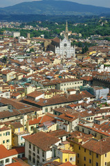Fototapeta na wymiar Panoramic view of the Florence, Italy