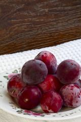 Plums on a plate