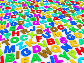 letters of the English alphabet.