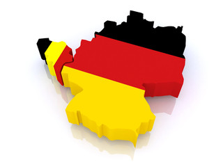 Fototapeta premium Map of Belgium and Germany.
