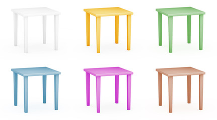 Plastic tables set