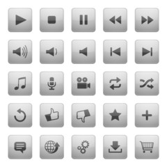 Musik Video Player Button Set