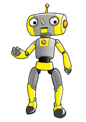 Cartoon illustration of a robot