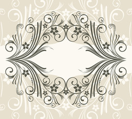 Abstract floral frame