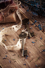 Vintage spa with lavender