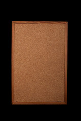 Fototapeta premium Cork Board on a black background