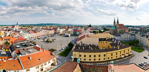 Town square in Kromeriz, Czech Republic