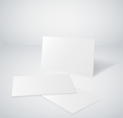 3d blank business card set