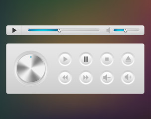 Video player interface. Vector illustration.
