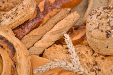 Assortment of baked bread