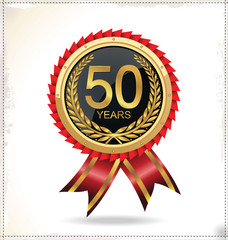 Anniversary golden label