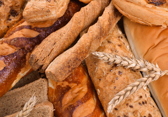 Assortment of baked bread
