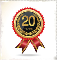 Anniversary golden label