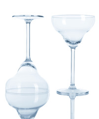 Two glasses isolated on white