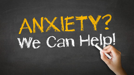 Anxiety we can help Chalk Illustration