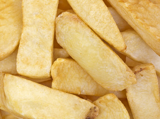 Close view potato steak fries