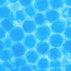 Cotton fabric Seamless water bubbles in polygon style