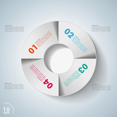 Infographic Design Circle 4 Options