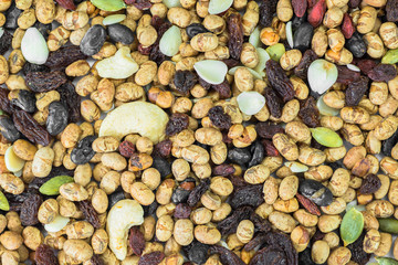 dried cereal and fruits