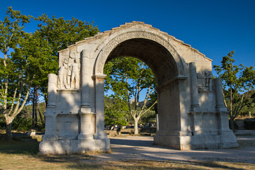 Fototapeta na wymiar Roman triumphal arch at Glanum