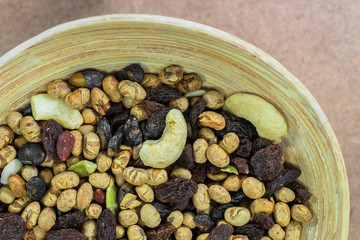 dried cereal and fruits