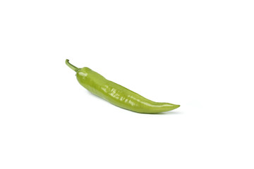 hot green pepper with isolated white background