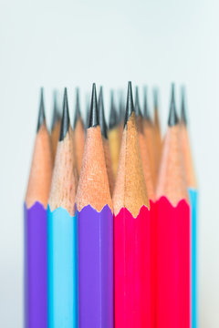 Colorful pencils closeup