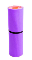 Mat for fitness isolated on white