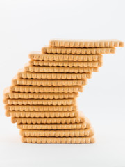 Biscuits isolated on white background