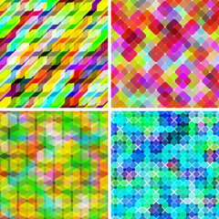 Set of seamless geometric pattern.