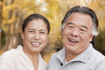 Obraz premium Old couple in park