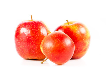 red apples isolated on white background
