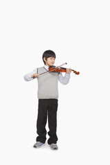 Boy playing the violin