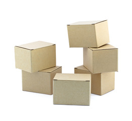 Boxes on white background.