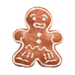 Gingerbread man on white background
