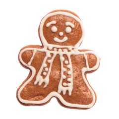 Gingerbread man on white background