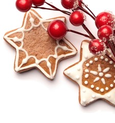 Gingerbread cookies with Christmas decoration