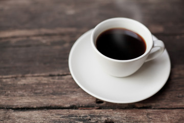 Coffee cup on a wooden table