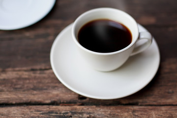 Coffee cup on a wooden table