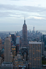 Fototapeta na wymiar Manhattan view from Rockefeller Center, New York, USA