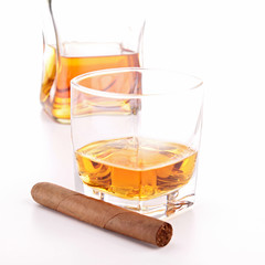 whisky and cigar