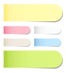 6 Stick Notes Narrow Rounded Down