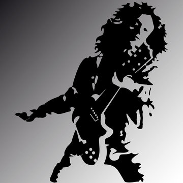 recommend clip art: Rock guitar player
