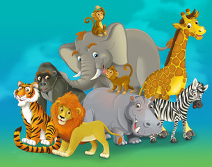 Cartoon safari - illustration for the children