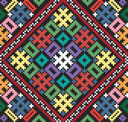 Ukrainian ethnic seamless ornament, #75, vector