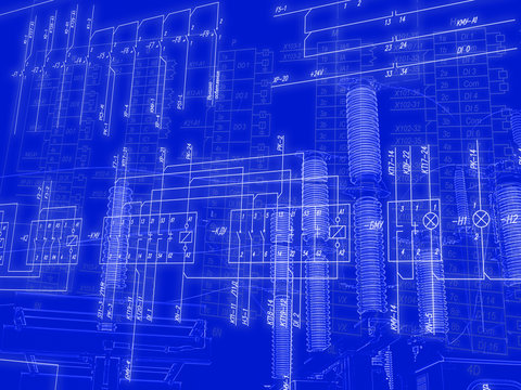 Electrical Blueprint Background