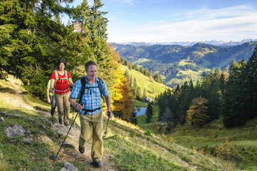 Wanderer in den Bergen