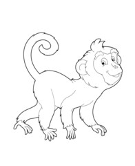 Cartoon safari - coloring page - illustration for the children